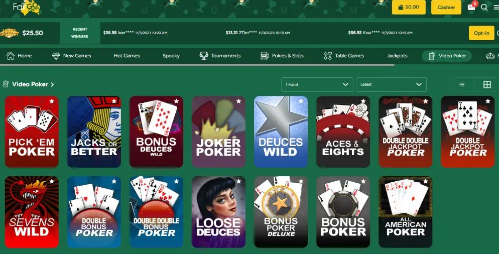 Fair Go Casino Video Poker Games - Play for Real Money